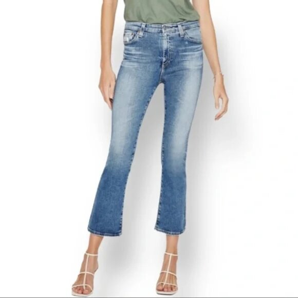 Ag Adriano Goldschmied Denim - AG jean The Jodi Crop High Rise Slim Flare Crop 28R
